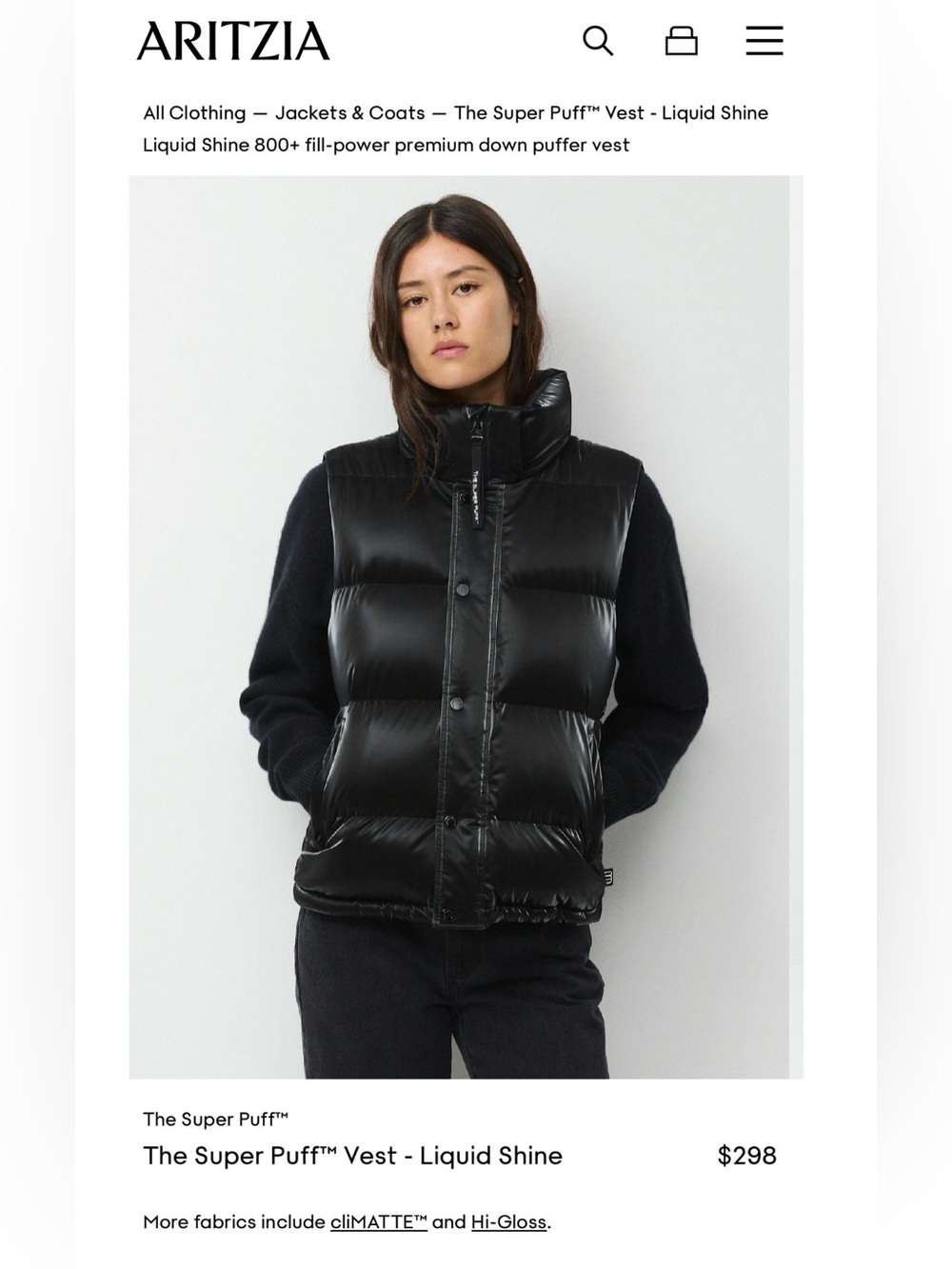 The Super Puff™ The Super Puff™ Vest - Liquid Shine Sz L